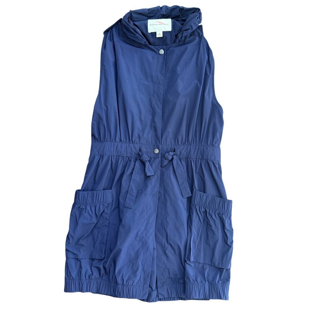 Banana Republic Women's Navy Blue Sleeveless Yacht Vest Jacket Size Small